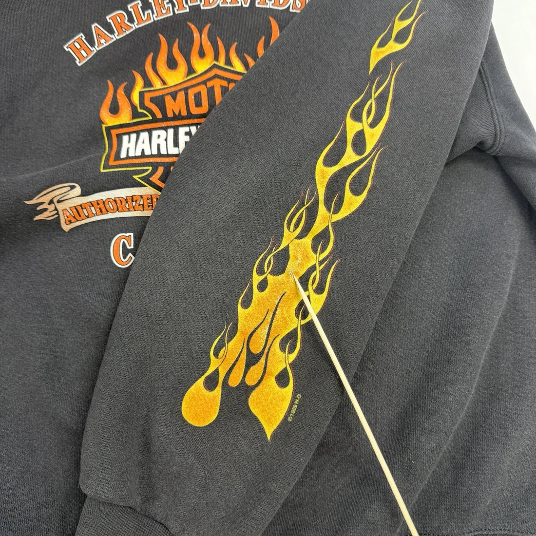 Vintage Harley Davidson Sweatshirt Crewneck Size Medium Flames 90s