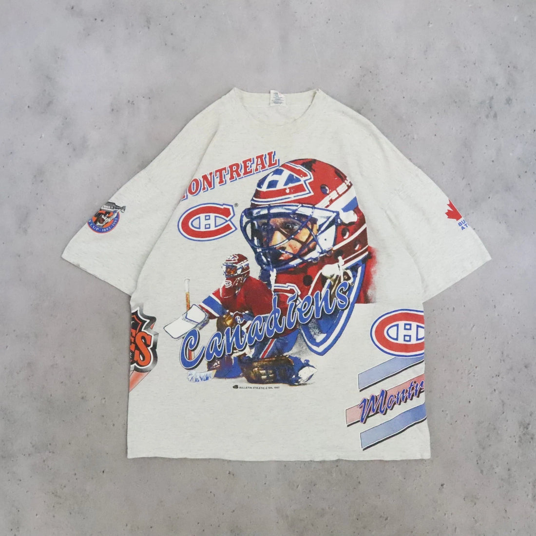 Montreal Canadiens Bulletin Athletic T-Shirt Size XL Vintage 90s NHL