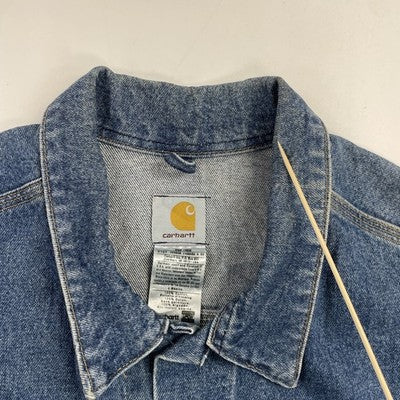 Carhartt Denim Trucker Work Jacket Size 3XL Tall J12 DST