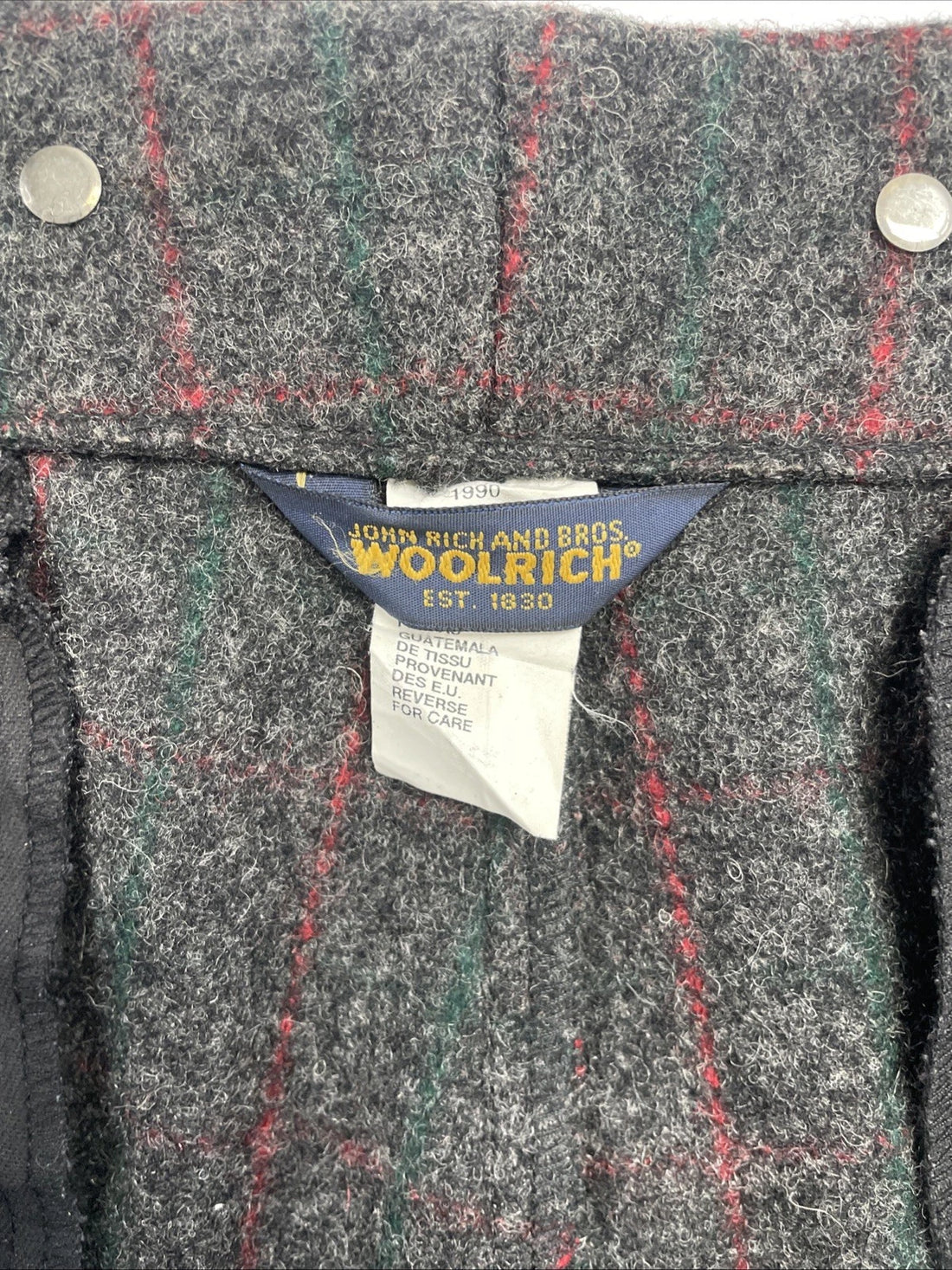 Vintage Woolrich Wool Mackinaw Hunting Plaid Pants Size 38