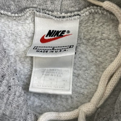 Vintage Nike Sweatshirt Hoodie Size Large Gray 90s