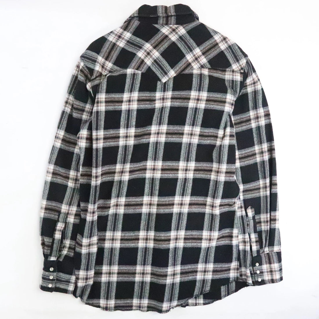 Wrangler Western Pearl Snap Shirt Size Large Plaid