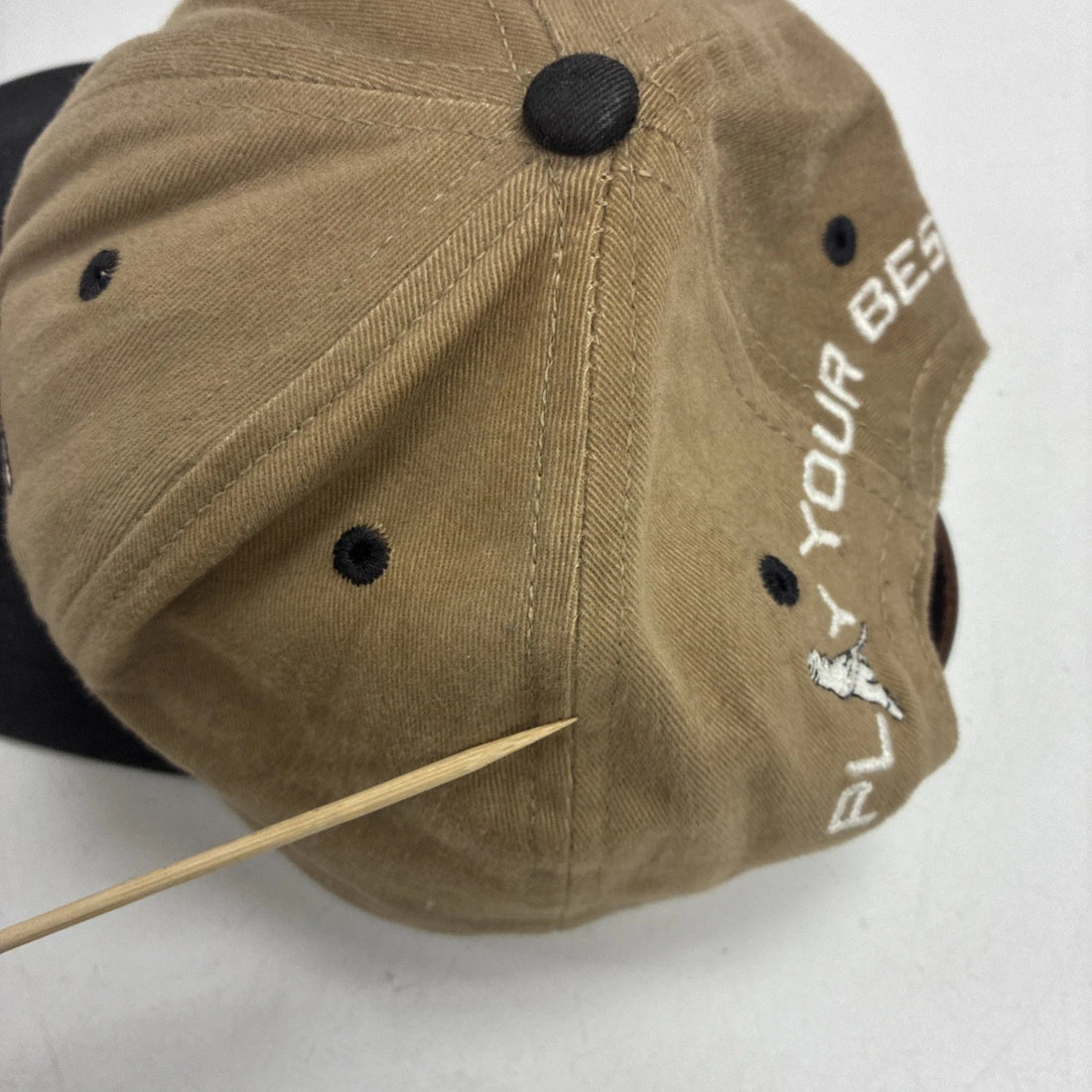 Vintage Ping Golf Two Tone Adjustable Hat Cap OSFA Leather Strap