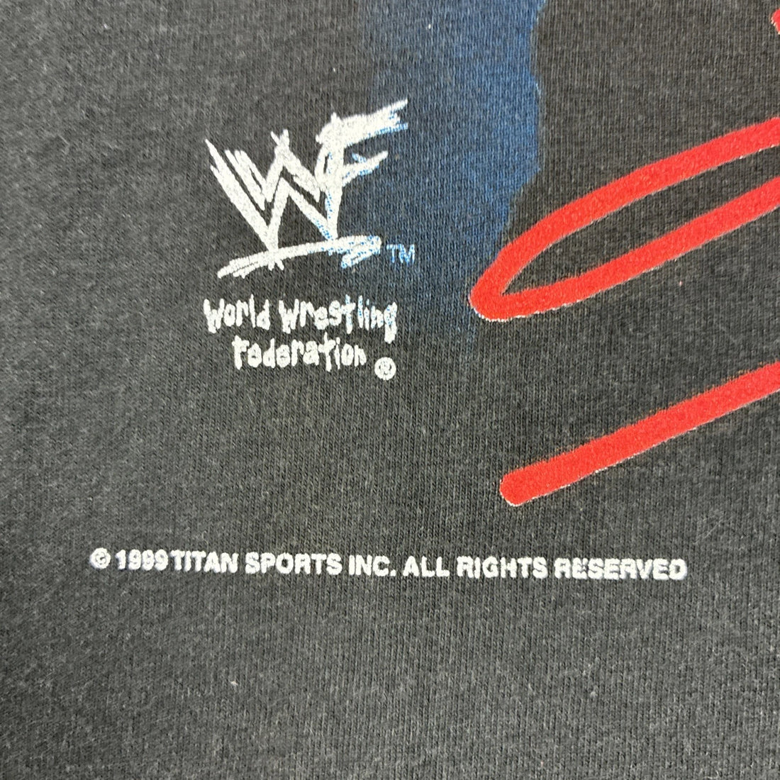 Vintage The Rock Wrestling T-Shirt Size XL 1999 90s WWF WWE