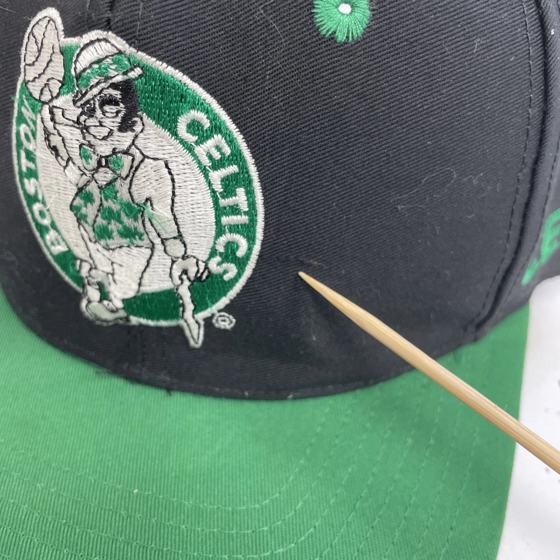 Vintage Boston Celtics Blockhead AJD Snapback Hat Cap OSFA NBA