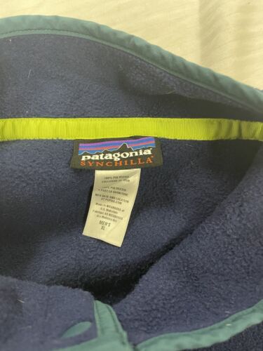 Patagonia Synchilla Snap-T Fleece Jacket Size XL Blue