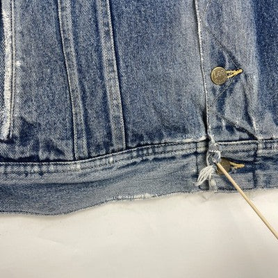 Vintage Lee Storm Rider Denim Trucker Jacket Size Medium Blanket Lined