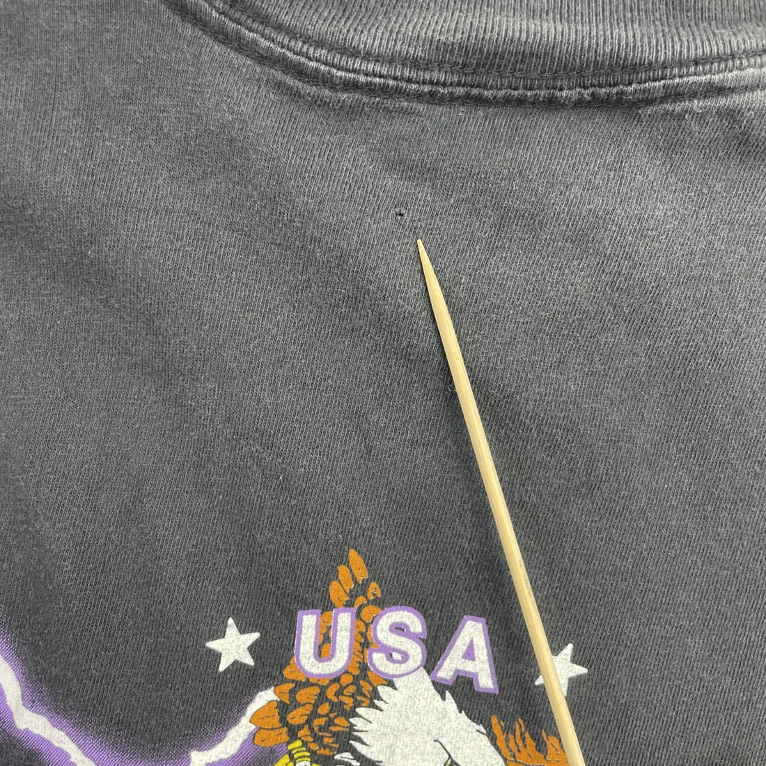 Vintage Wizard Dragon Crystal Ball USA Thunder Lightning T-Shirt Size Large