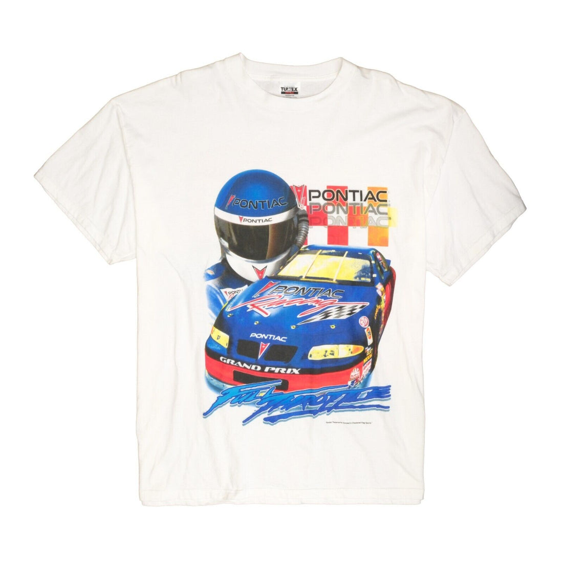 Vintage Pontiac Racing Full Throttle T-Shirt Size 3XL White NASCAR 2000
