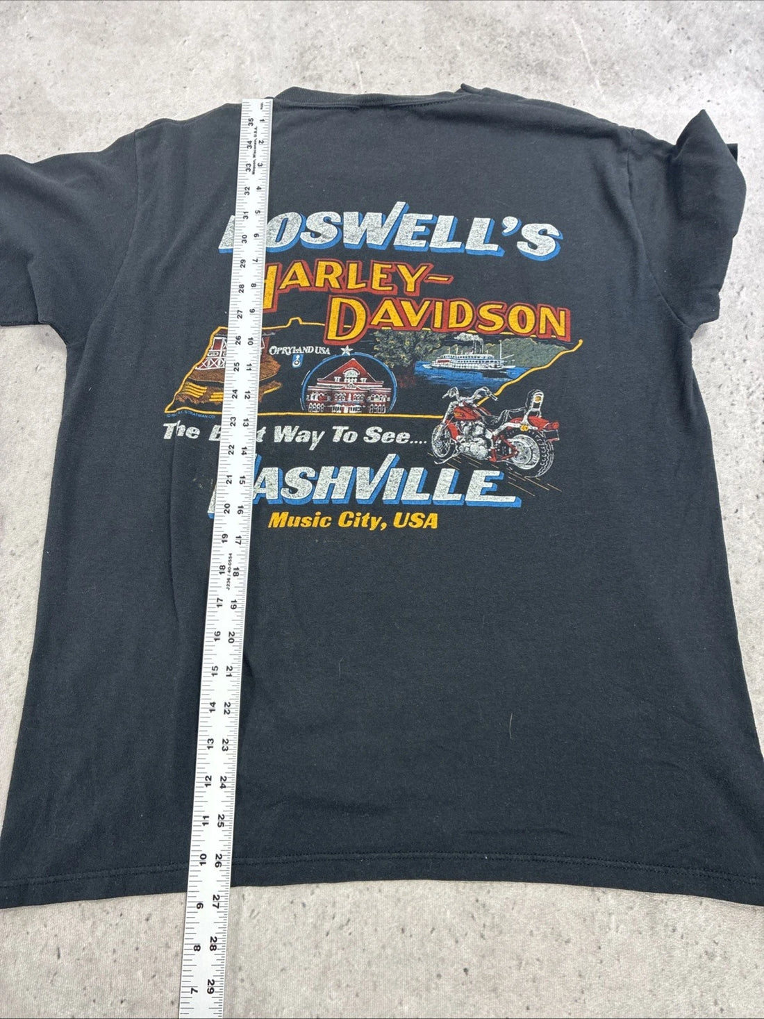 American By Birth Harley Rider By Choice Pocket T-Shirt Size Large Vintage 80s