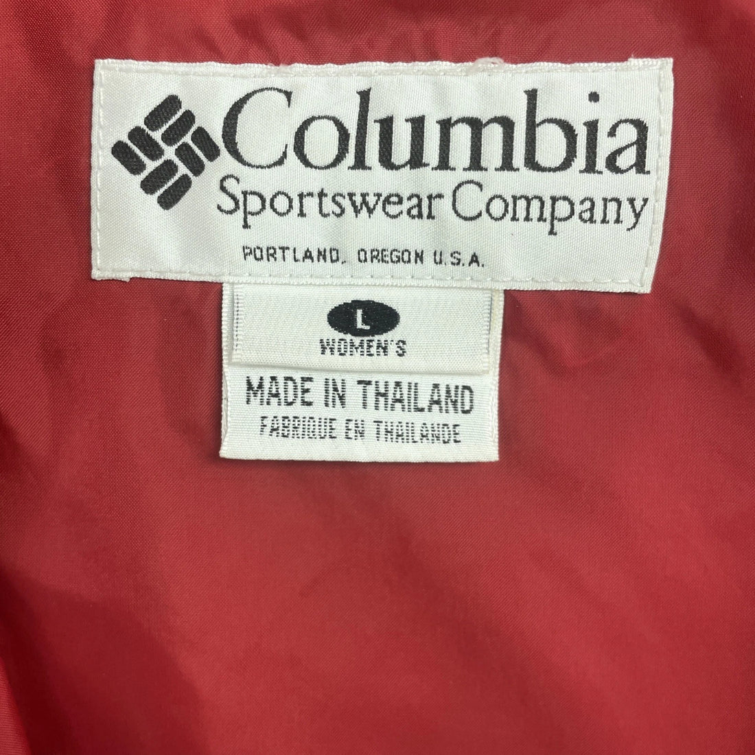 Vintage Columbia Windbreaker Light Jacket Size Large Red