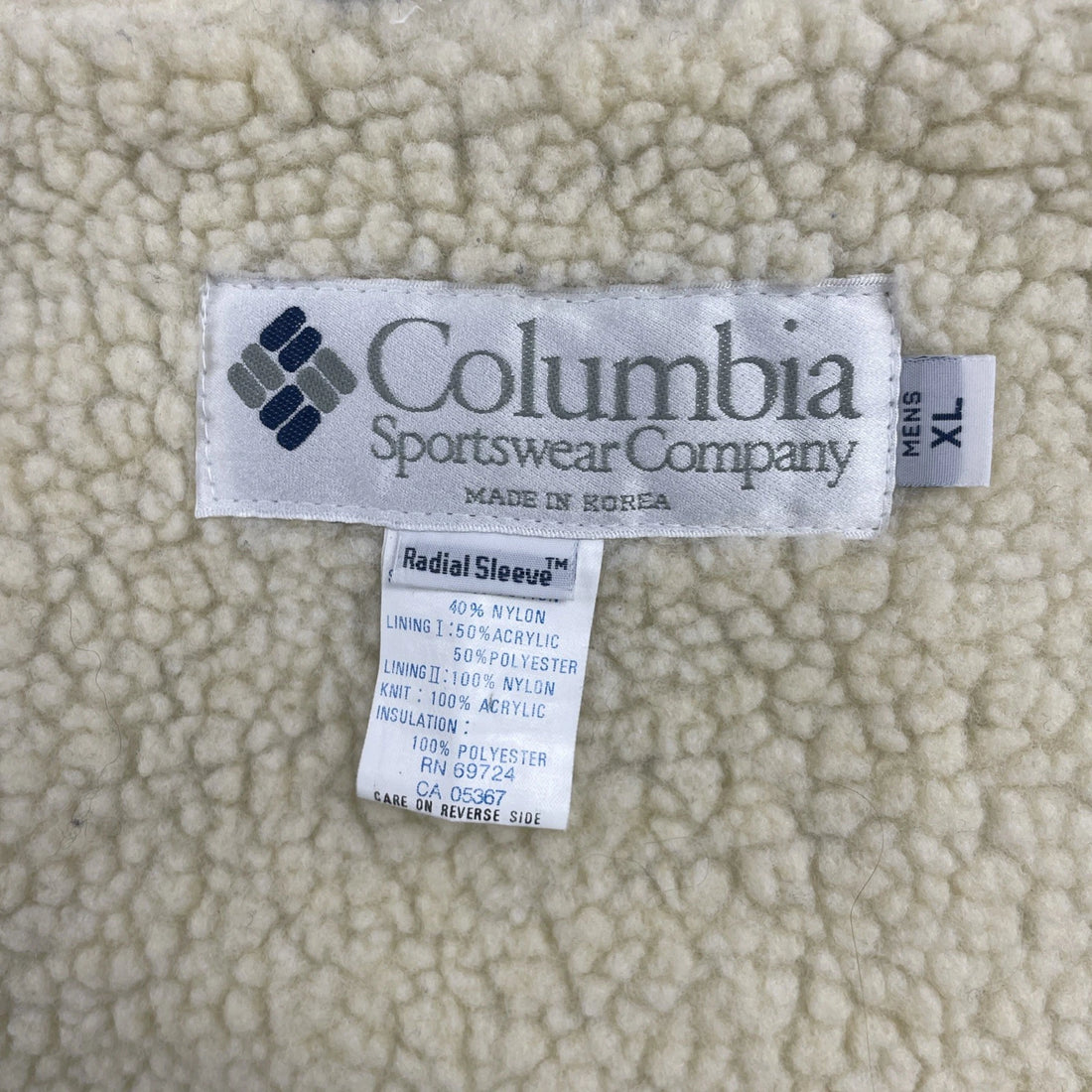 Vintage Columbia Bomber Jacket Size XL Green Sherpa Lined