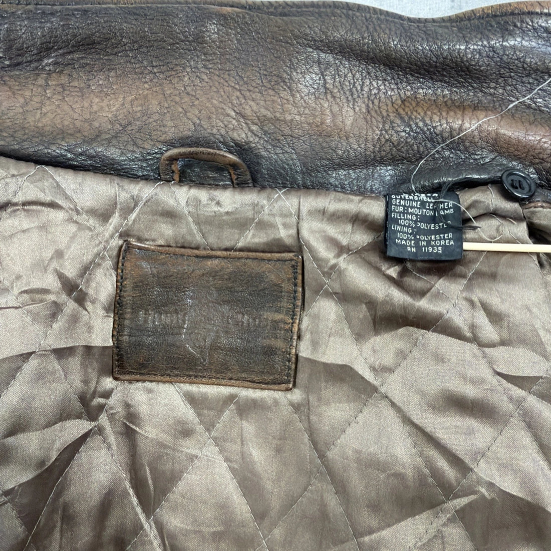 Vintage Hunt Club Leather Bomber Jacket Size Large