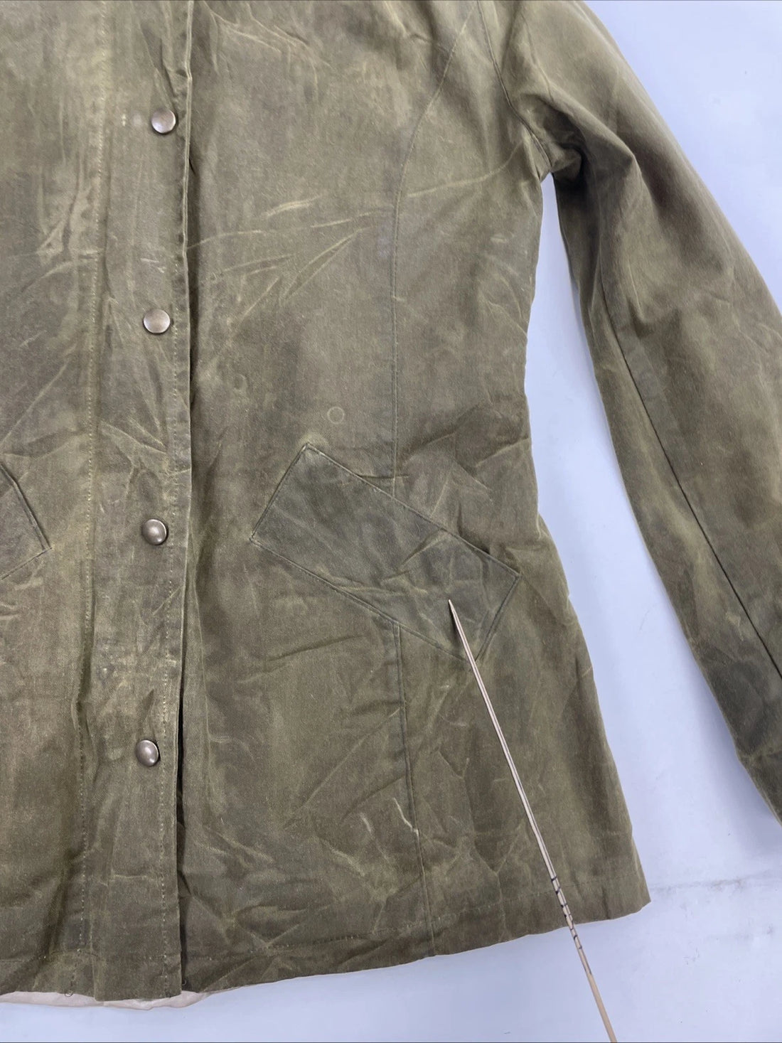 Vintage Paul Brodie Waxed Cotton Coat Jacket Size Small Green