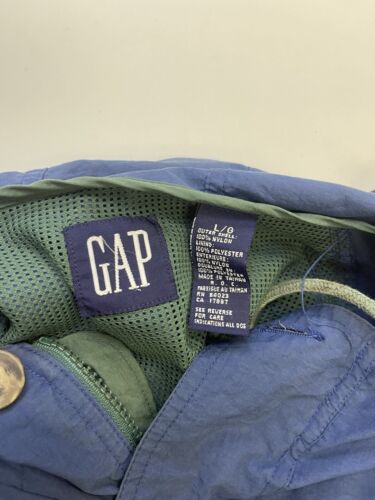 Vintage Gap Windbreaker Light Jacket Size Large Blue