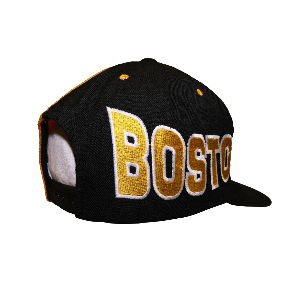 Vintage Boston Bruins Two Tone Wrap Around Snapback Hat Cap OSFA 90s NHL