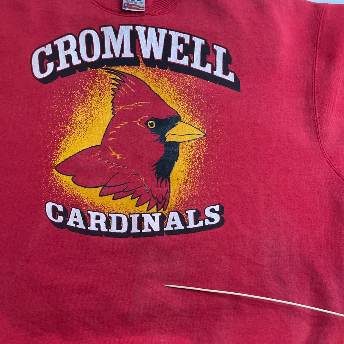 Vintage Cromwell Cardinals Crewneck Sweatshirt Size XL Red