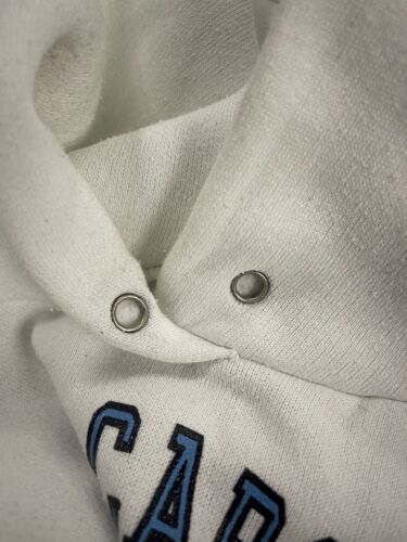 Vintage North Carolina Tar Heels Sweatshirt Hoodie Size Small White 90s NCAA