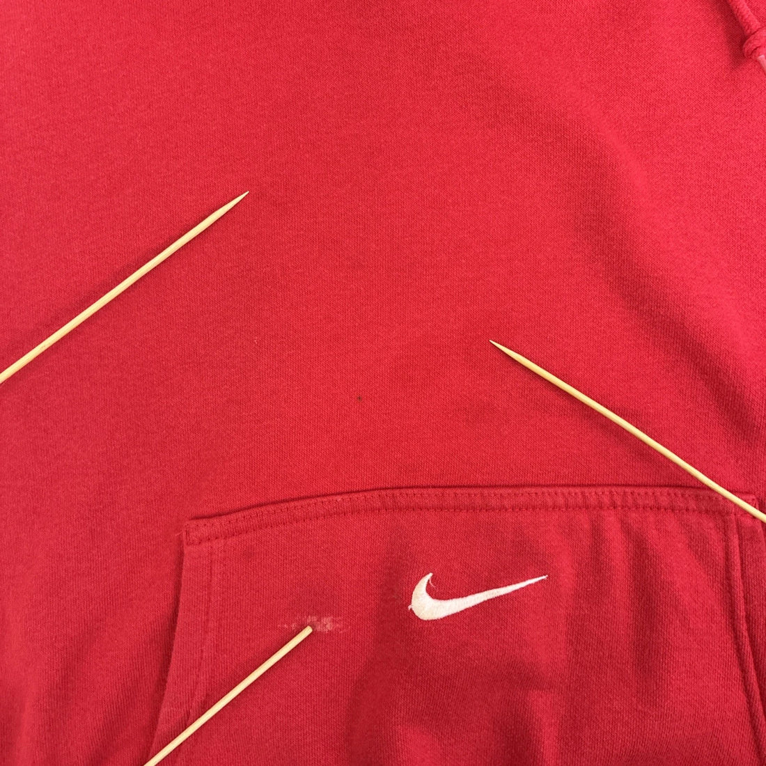 Vintage Nike Sweatshirt Hoodie Size Medium Red Embroidered Swoosh