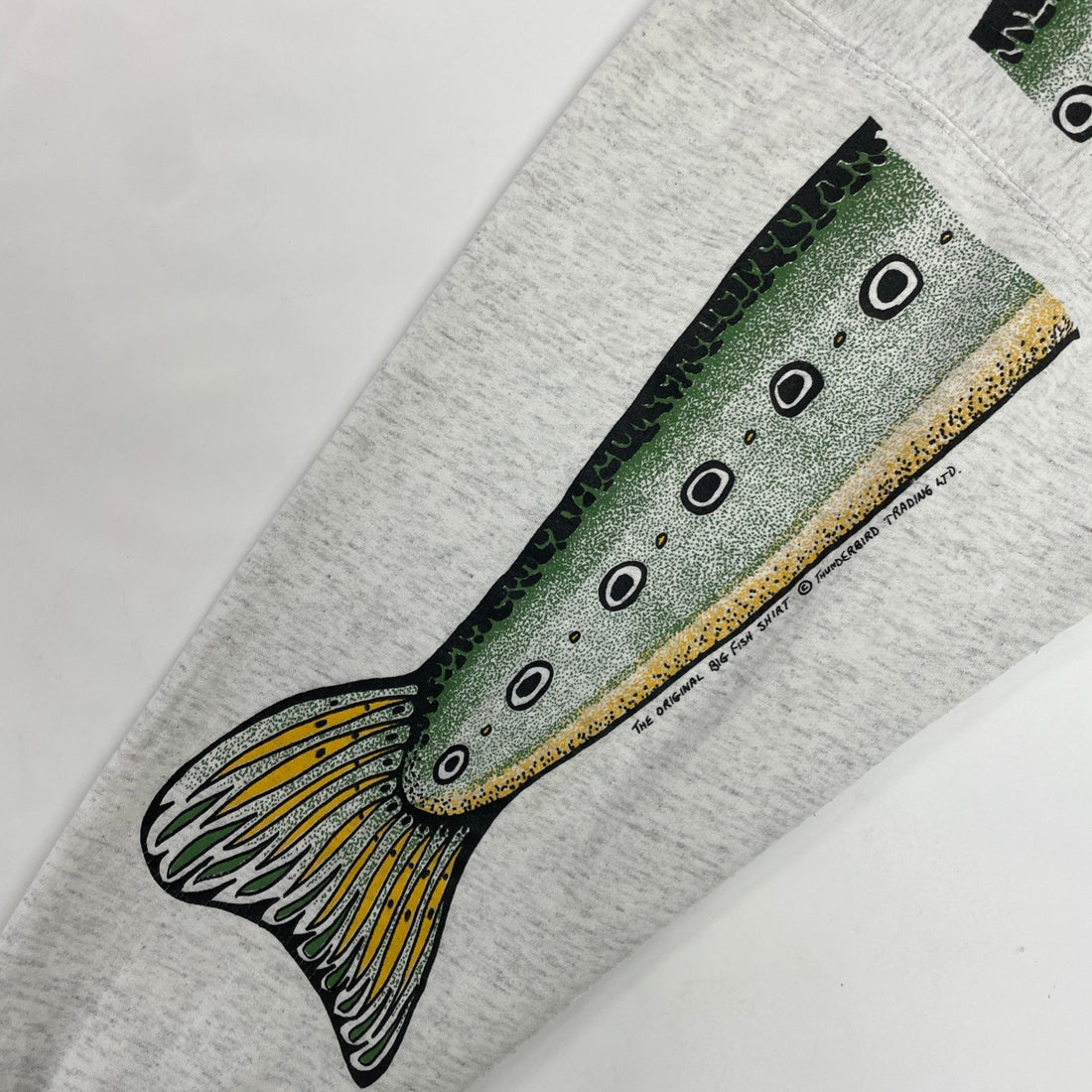 Vintage That Big Eh? Fish Sweatshirt Crewneck XL Spell Out Parody Humor 1993 90s