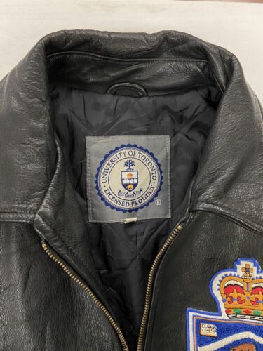 University of Toronto Engineering Crest Leather Varsity Jacket Size Medium 2007