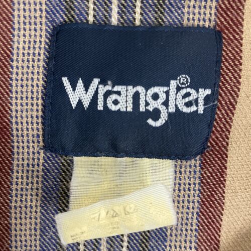 Vintage Wrangler Pearl Snap Shirt Size Large Western Ranch Cowboy