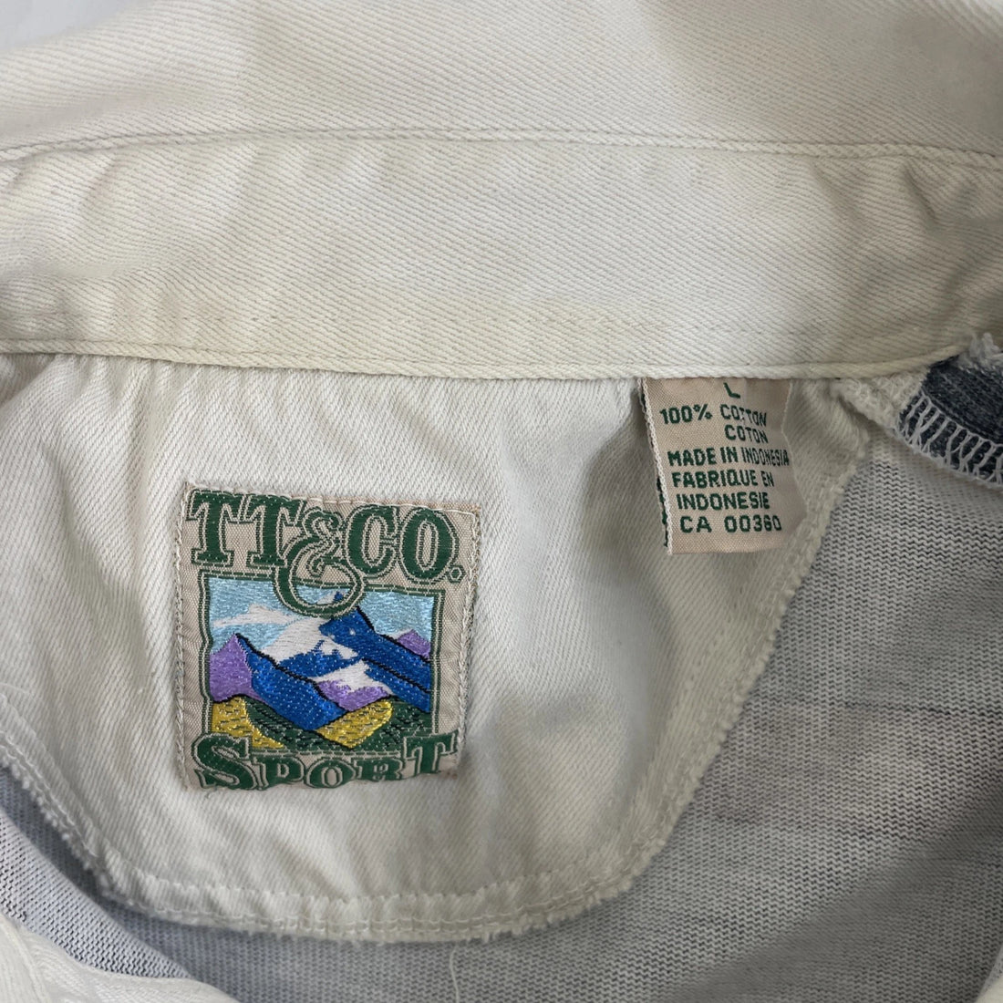 Vintage TT & Co Rugby Shirt Size Large Striped