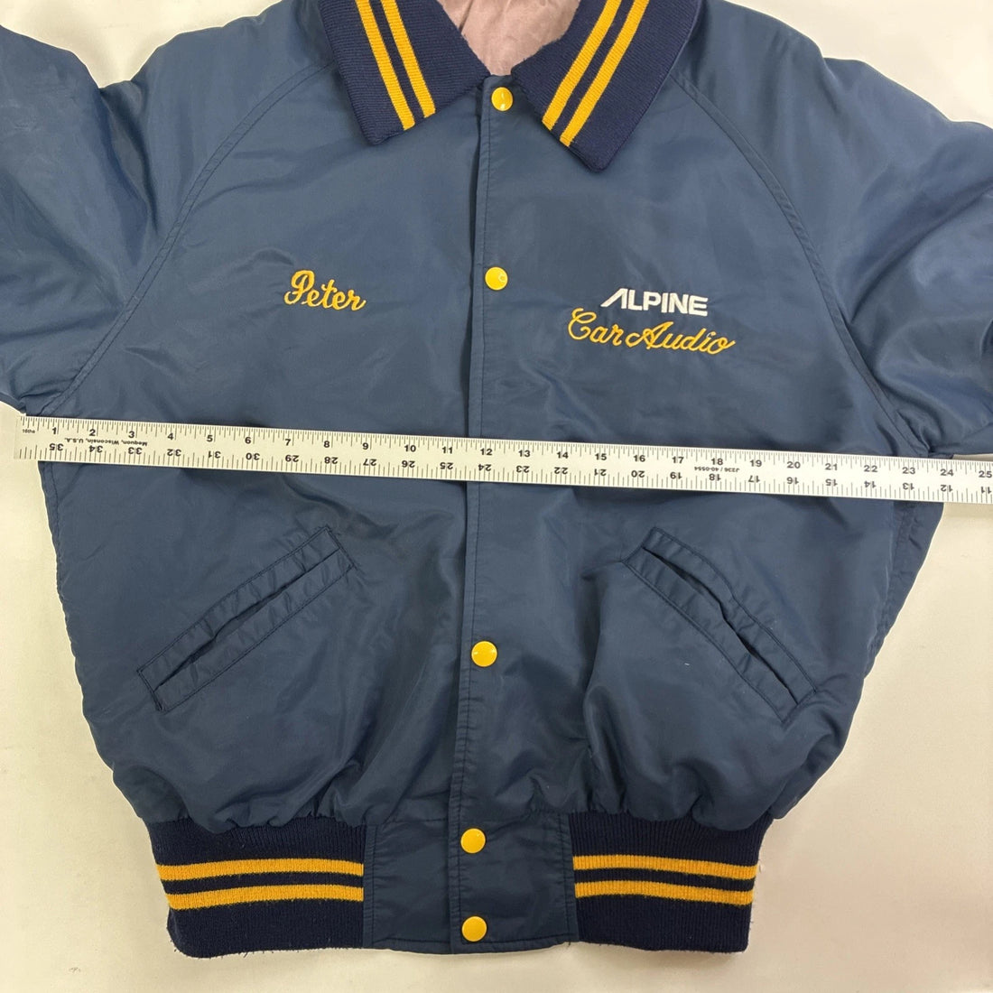 Vintage Alpine Car & Audio Bomber Jacket Size 44 70s 80s