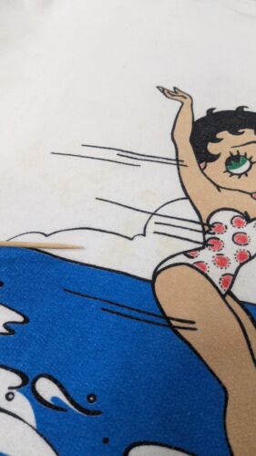 Vintage Betty Boop Water Skiing Sweatshirt Crewneck XL Double Sided Cartoon