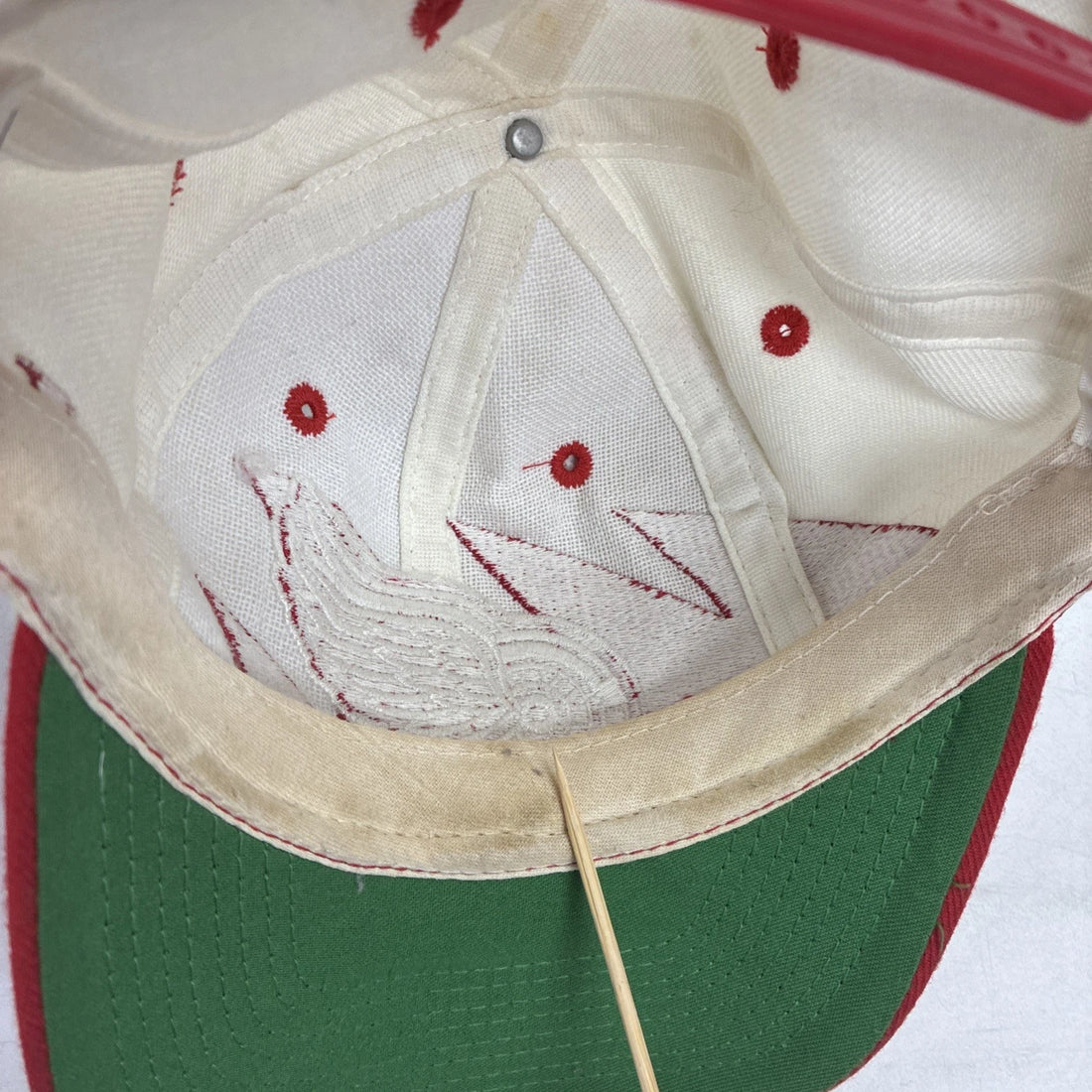 Vintage Detroit Red Wings Sharktooth Logo Athletic Snapback Hat OSFA 90s NHL