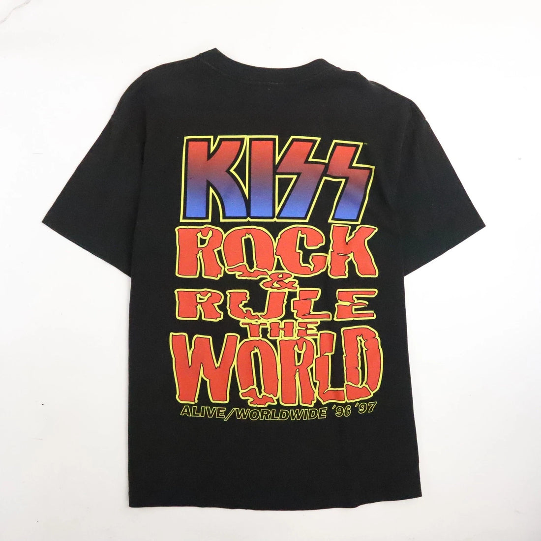 Vintage Kiss Rock & Rule The World Alive/Worldwide 96 97 Tour T-Shirt XL 90s