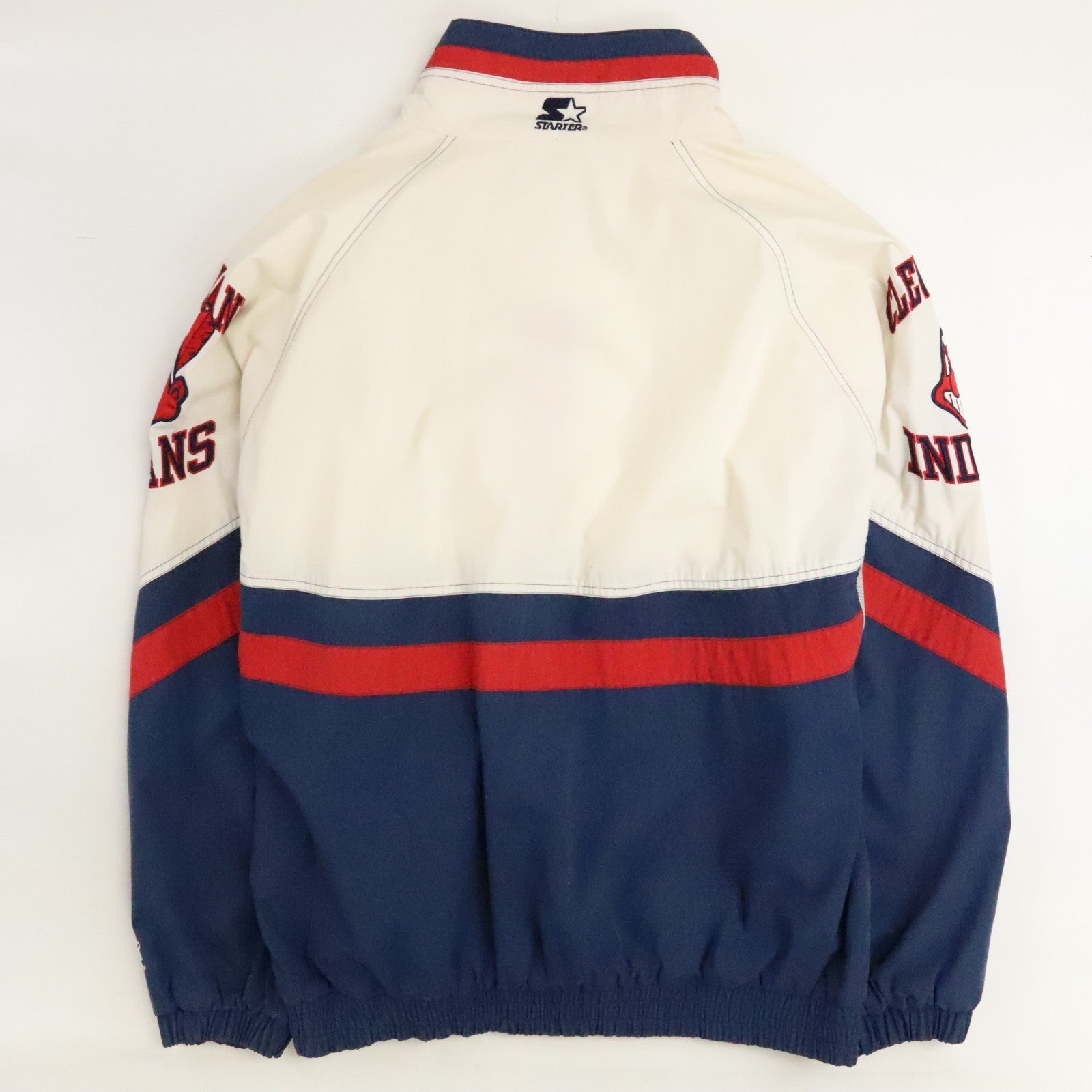 Cleveland Indians レザージャケット M Vtg Rare MLB Cleveland Indians Big Split Logo Starter Full