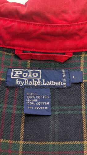 Vintage Polo Ralph Lauren Harrington Jacket Size Large Red