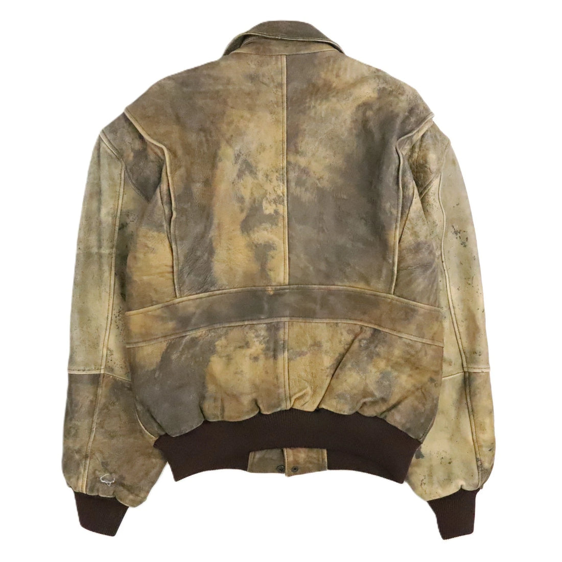 Vintage Leather Bomber Jacket Size XL Brown