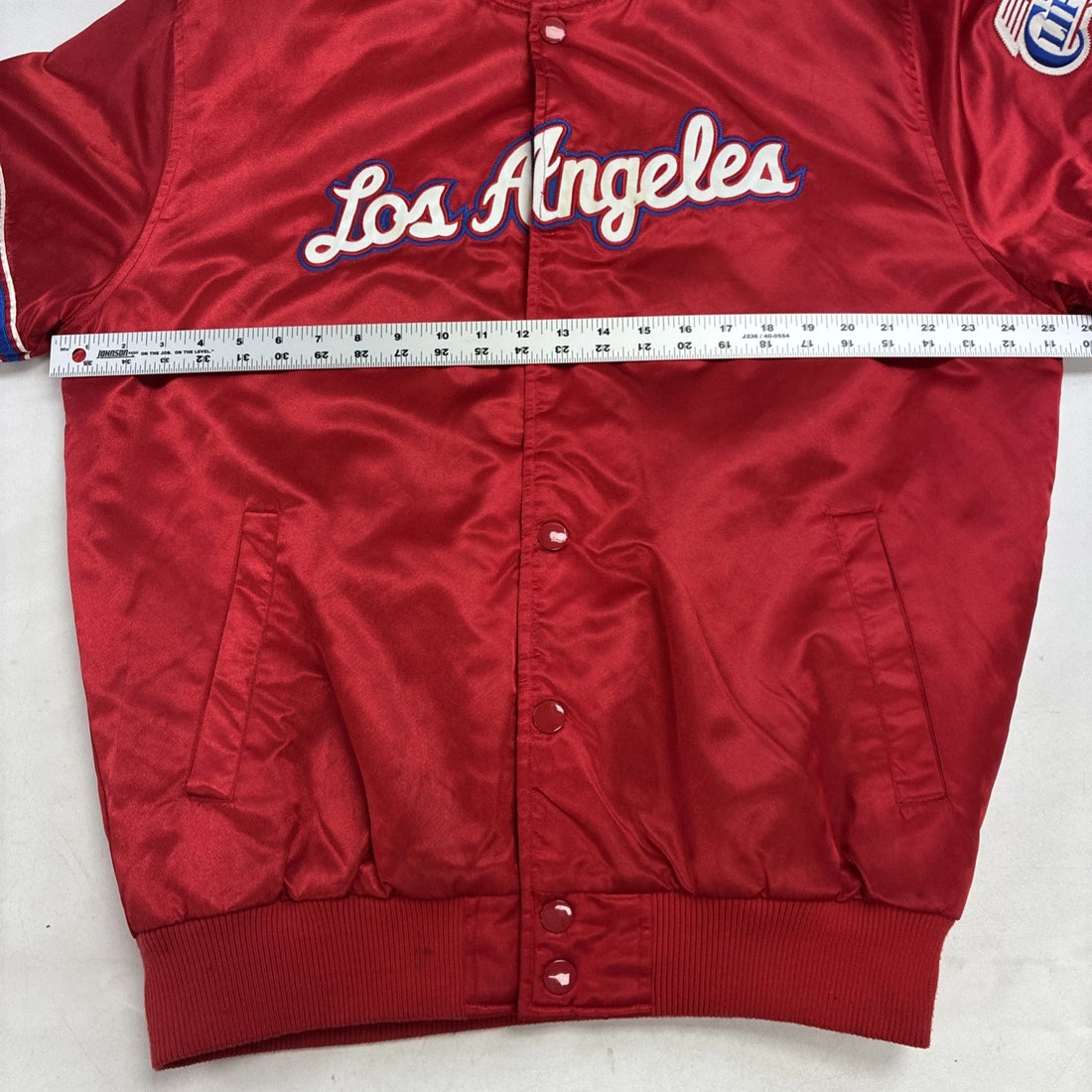 Los Angeles Clippers Starter Satin Bomber Jacket Size Large NBA