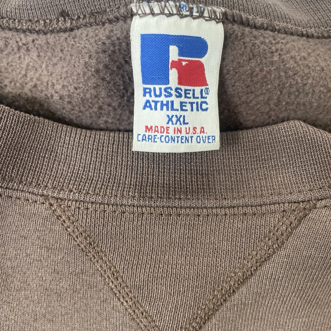 Vintage Russell Athletic Blank Crewneck Sweatshirt Size 2XL Brown
