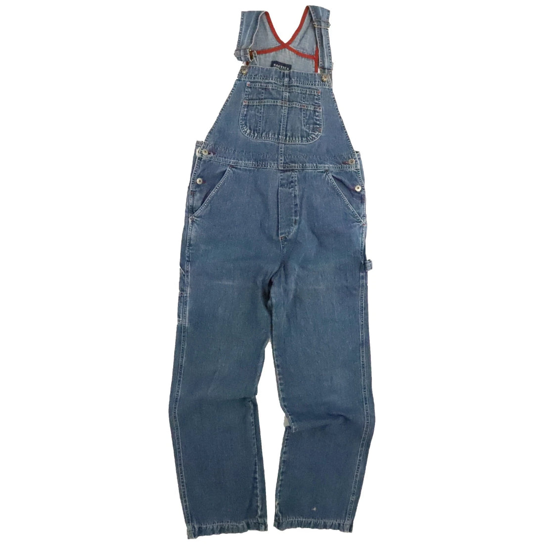 Nautica Denim Overalls Size Medium Blue