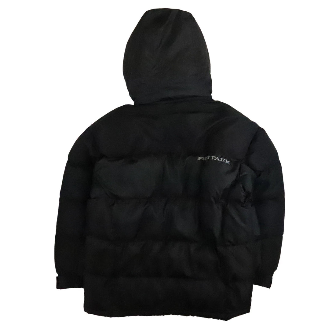 Vintage Phat Farm Classics Puffer Jacket Size Large Black Insulated Y2K