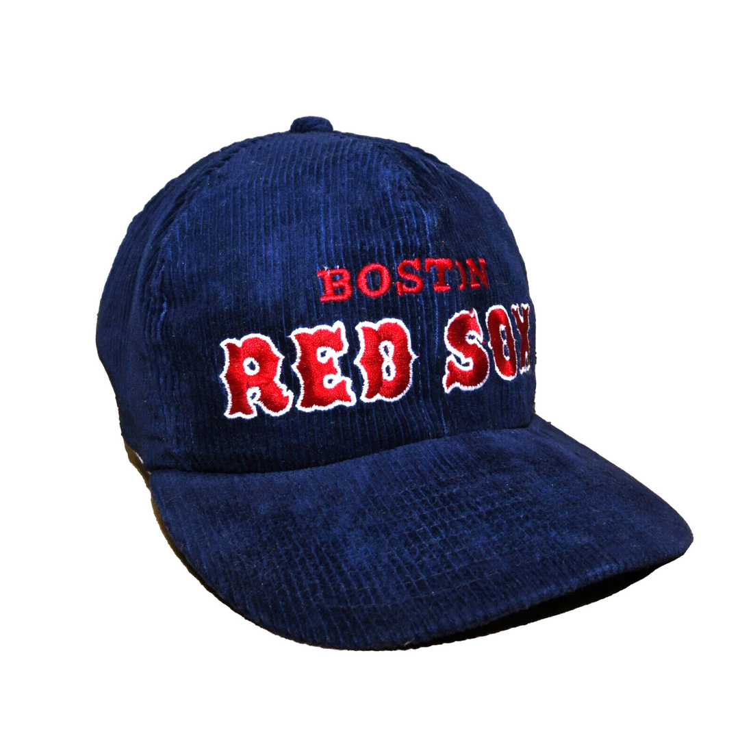 Vintage Boston Red Sox Corduroy Snapback Hat Cap OSFA 90s MLB