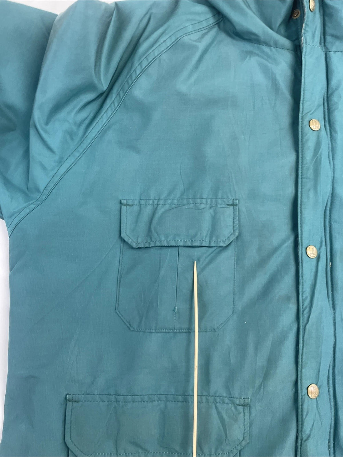 Vintage Lands End Parka Field Coat Jacket Size XL Green Wool Lined