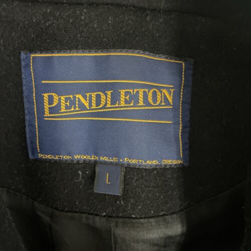 Pendleton Wool Coat Jacket Size Large Black