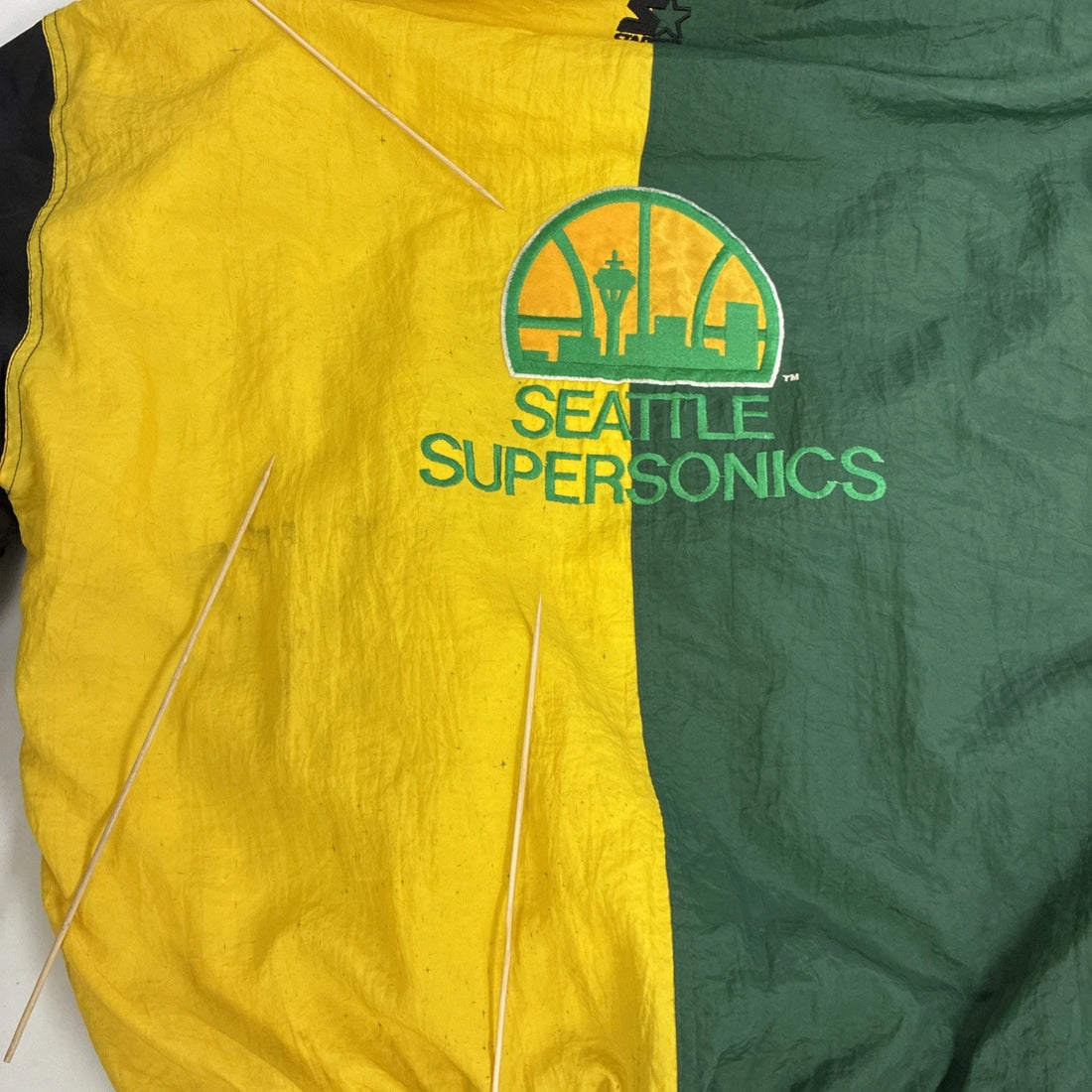 Seattle Supersonics Split Starter Puffer Jacket Size Large NBA
