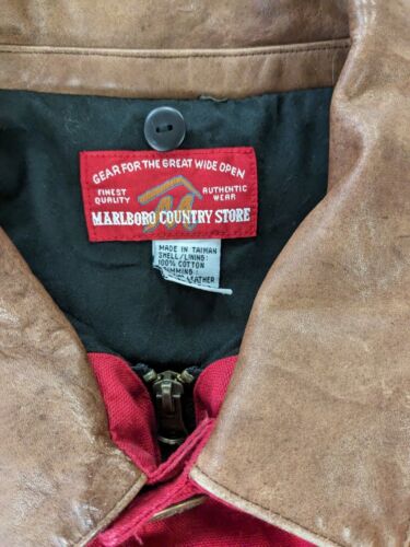 Vintage Marlboro Country Store Barn Work Coat Jacket Size Large Red