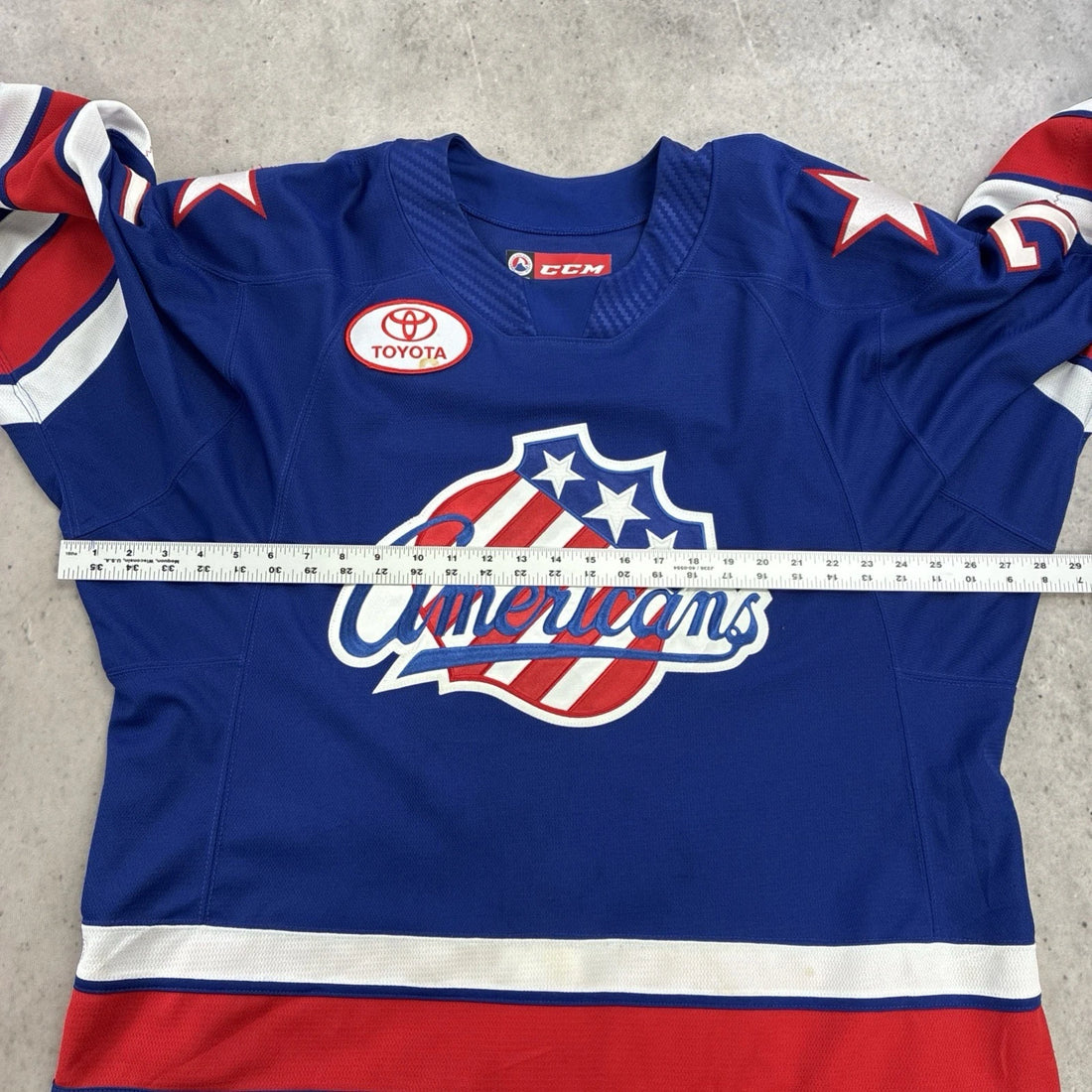 Rochester Americans Tobie Paquette Bisson Authentic 2018 2019 Game Jersey 56 AHL