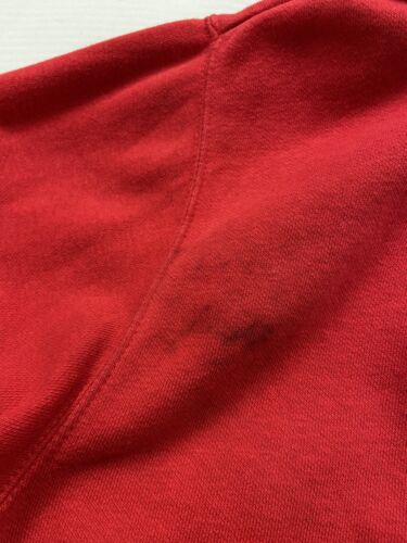 Vintage Nike Sweatshirt Hoodie Size Medium Red Embroidered Swoosh