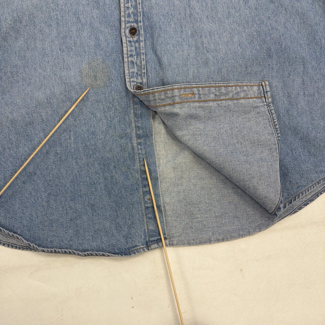 Levi's Denim Button Up Shirt Size 2XL Light Wash Blue
