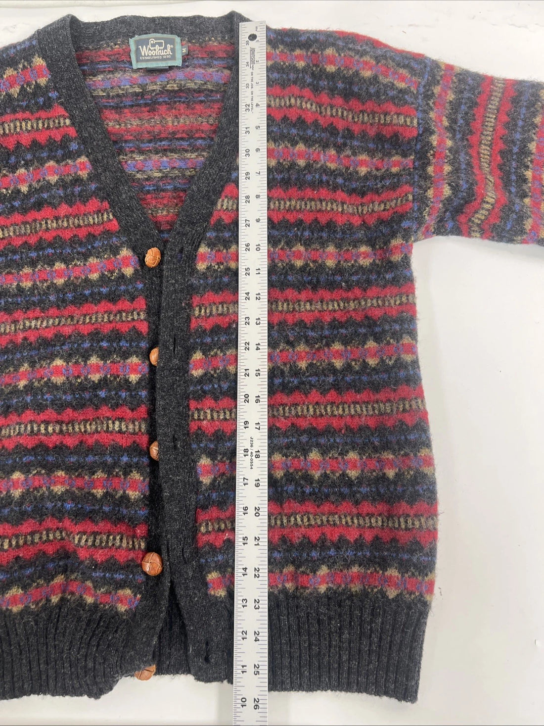 Vintage Woolrich Wool Knit Cardigan Sweater Size Medium