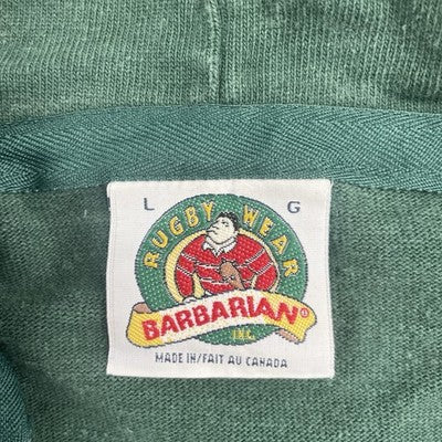 Vintage Durham College Barbarian Rugby Shirt Size Large Hooded
