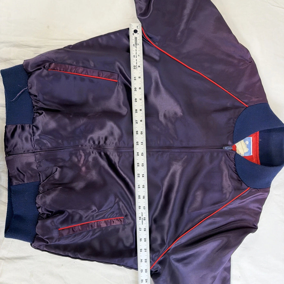 Vintage Mickey Mouse Fantasia Disney Satin Bomber Jacket Size Medium 80s