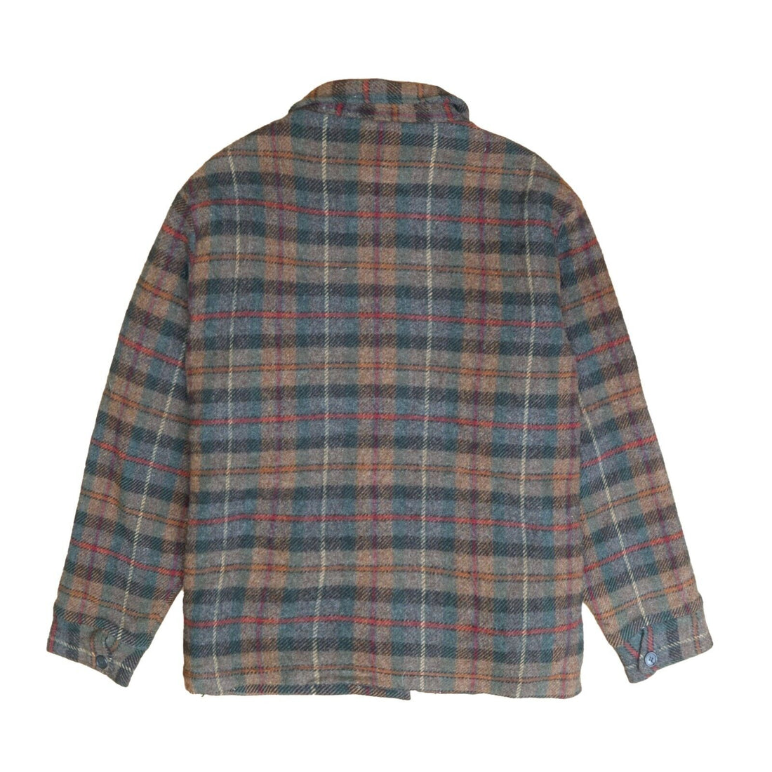 Vintage Woolrich Wool Coat Jacket Size Large Sherpa Lined Plaid